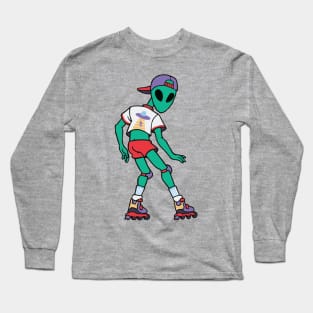 Unreals on Wheels - Little Green Man Long Sleeve T-Shirt